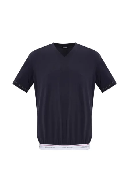 Tricou Dsquared2 cu decolteu în V albastru