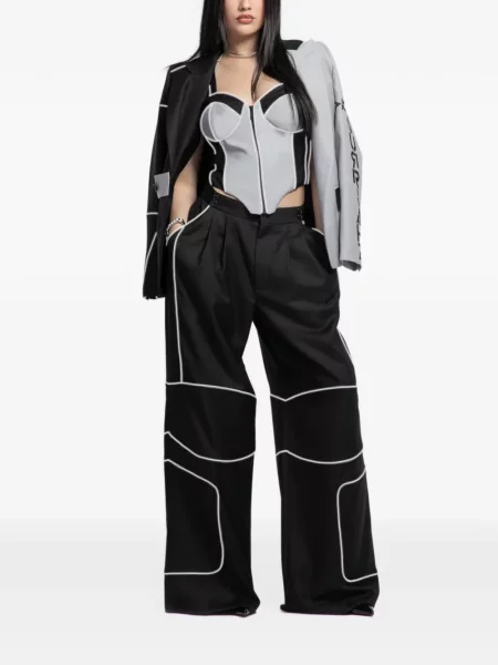 Pantaloni Victourriahz evazate negru