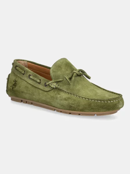 Велурени мокасини U.S. Polo Assn. PABLO зелено