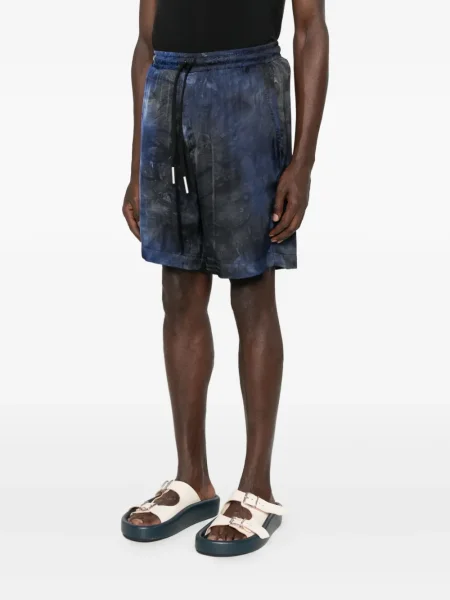 Шорти Yes London с tie-dye ефект синьо