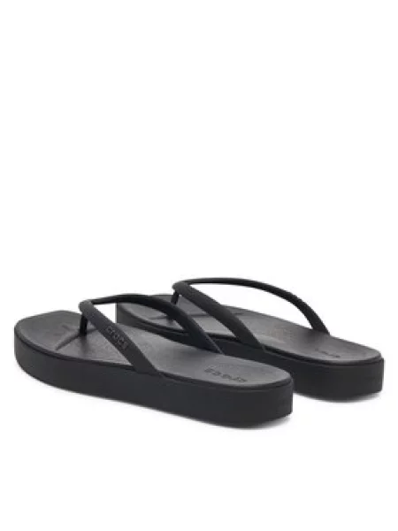 Crocs Šlepetės per pirštą Miami Square Flatform Flip juoda