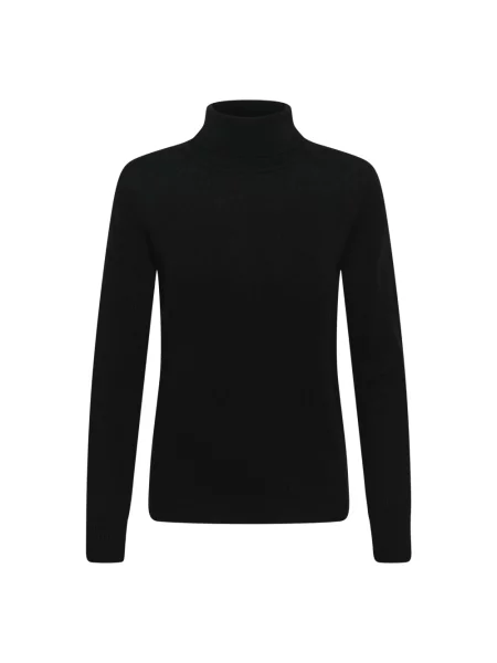 Lniany sweter z golfem Inwear czarny