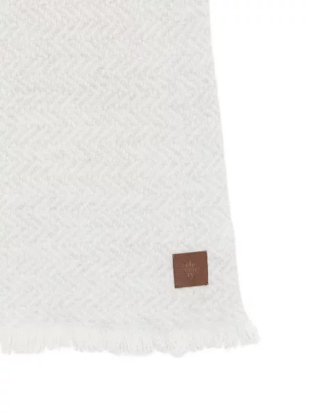 Fular Eleventy cu model herringbone gri
