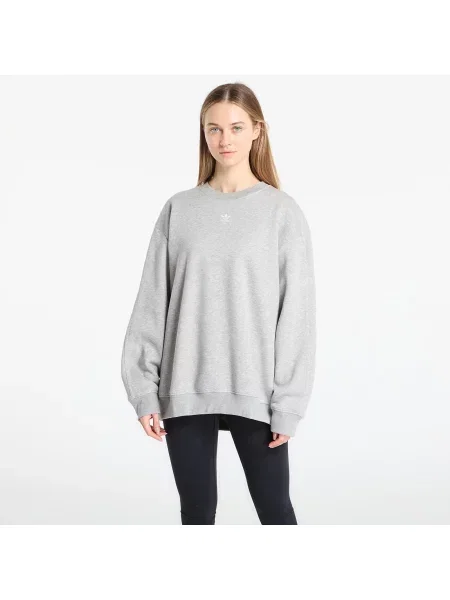 Mikina adidas Ess Crew Fl Os Medium Grey Heather S šedá