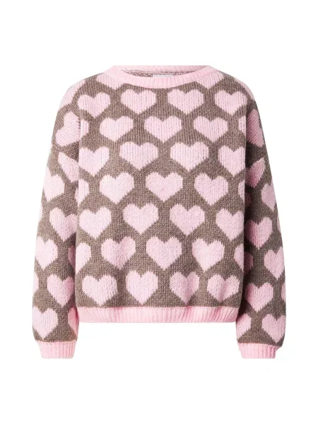 Hailys Pulover taupe / roz deschis gri