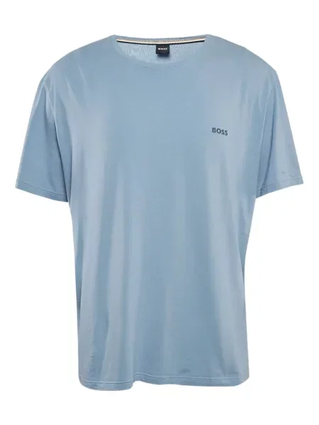 Tricou Boss cu broderie albastru