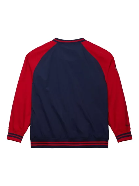 Pulover Mitchell & Ness cu decolteu în V albastru