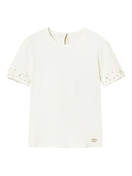 Top Twinset scurt alb