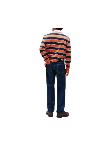 Pantaloni Tommy Jeans albastru