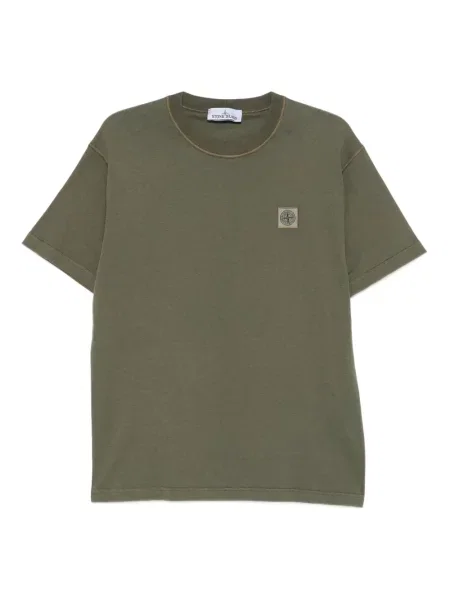 Tricou Stone Island cu strasuri verde