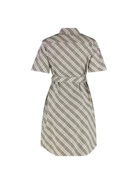 Sukienka Burberry w kratę beżowa