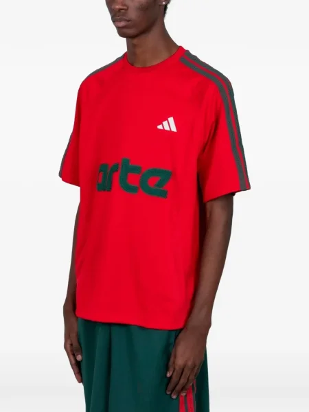 Tricou Adidas cu dungi din dantelă alb