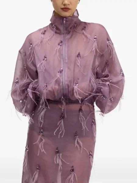 Geacă Giuseppe Di Morabito cu pene violet