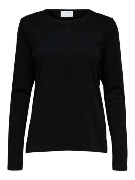 SELECTED Tricou SLWESSENTIAL' negru