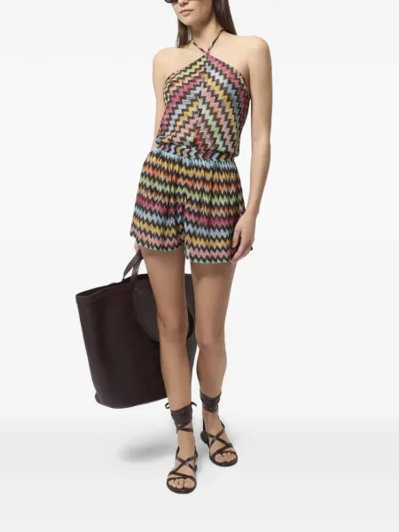 Плетен гащеризон Missoni с халтер деколте черно
