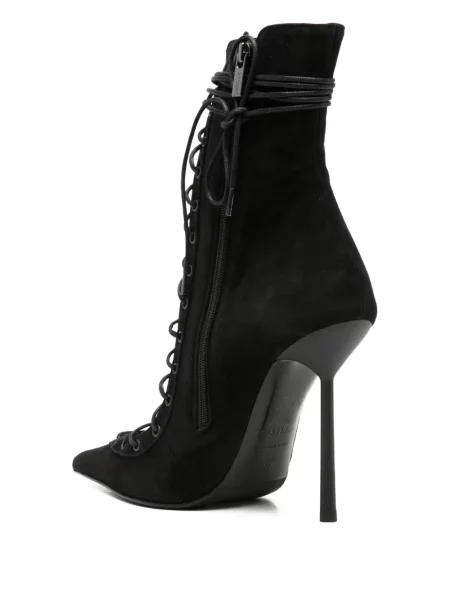Botine Le Silla cu șireturi din dantelă negru