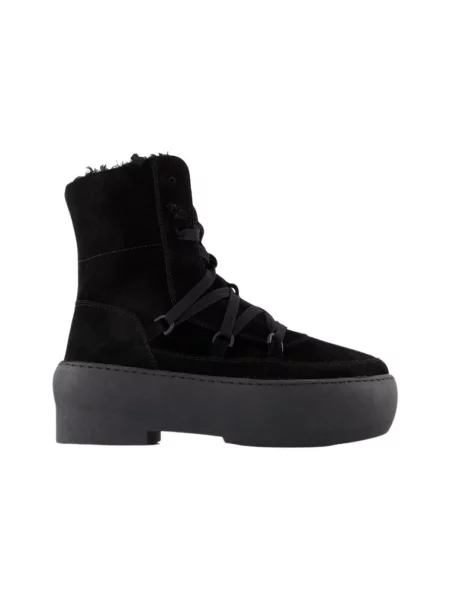 Botki Gia Borghini koronkowe chunky czarne