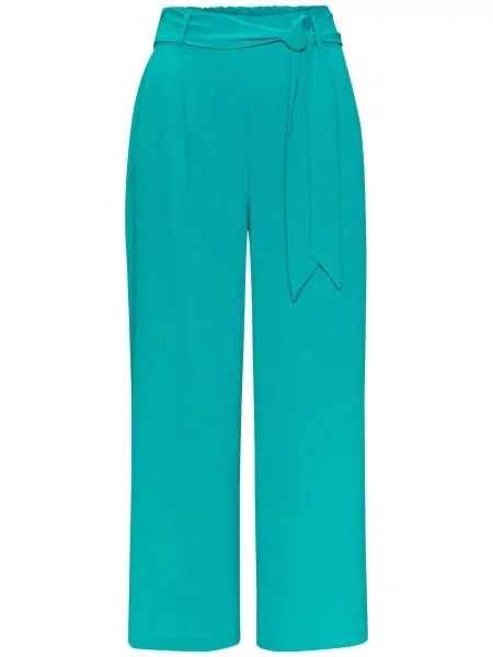 VIVANCE Hlače cijansko modra