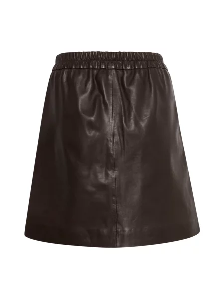 Spódnica skórzana Inwear brązowa