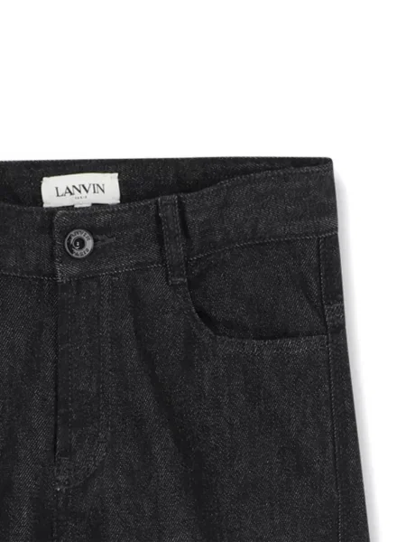 Jeansy straight leg dziecięce Lanvin Enfant czarne