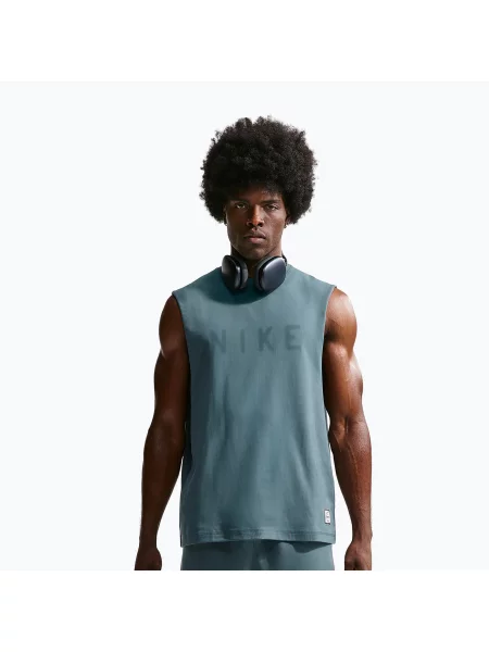 Tricou de antrenament bărbați Nike Athletic Club Dri-Fit mineral slate/mineral slate