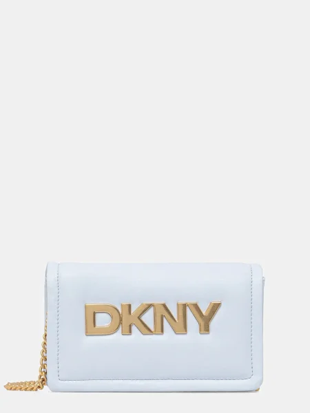 Кожена чанта Dkny синьо