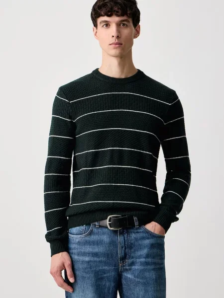 Guess pulover pentru bărbați cu amestec de lână NORVAL verde