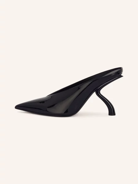 Ferragamo Lakierowane Klapki Itaca schwarz czarne