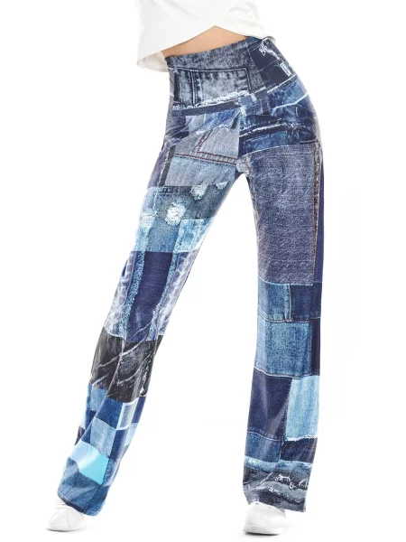 Winshape Športne hlače nočno / moder denim / svetlo modra