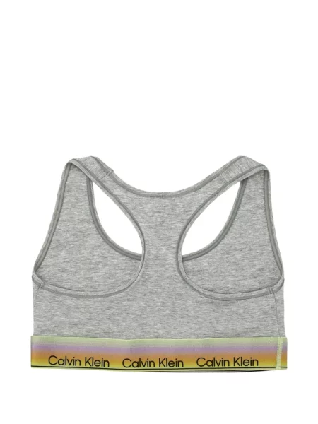 Sutien bralette Calvin Klein cu autograf gri