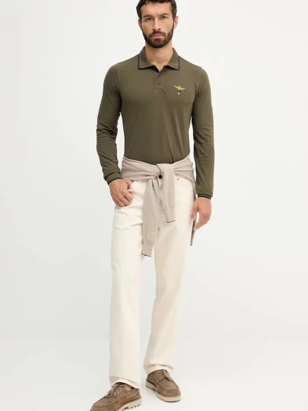 Лонгслив Aeronautica Militare с аппликацией зеленый