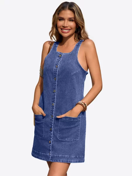 Imily Bela Rochie denim albastru
