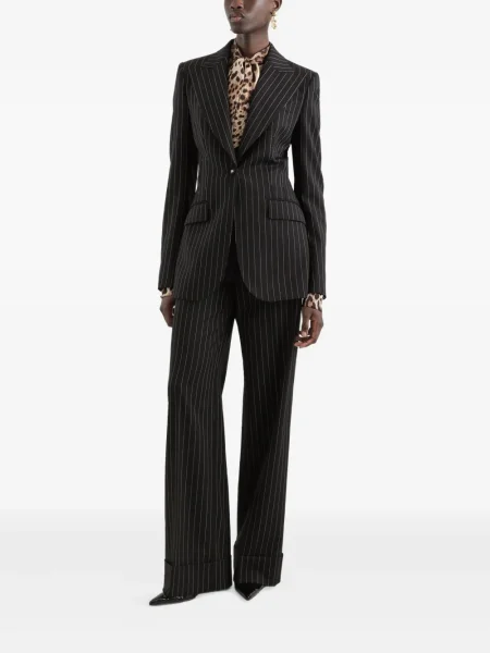 Geacă Dolce & Gabbana cu dungi negru