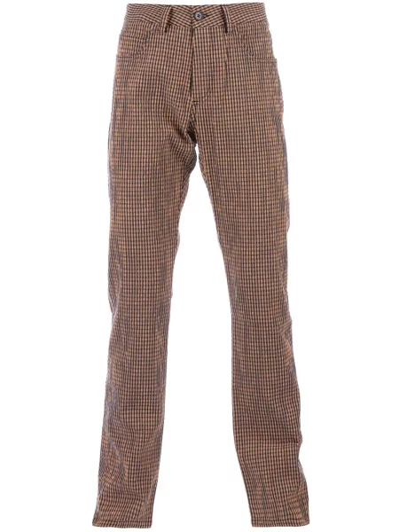 Pantaloni Carven în carouri galben