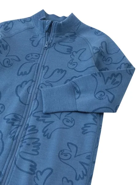 Gyermek overál Reima Parvin Wool blue ocean. Méret: 80 kék