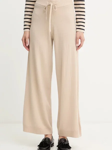 Volnene hlače Weekend Max Mara JOSEF bež