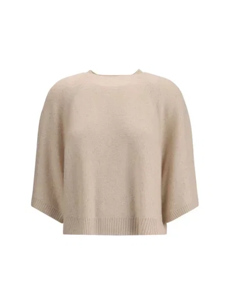 Sweter Fabiana Filippi wełniany beżowy
