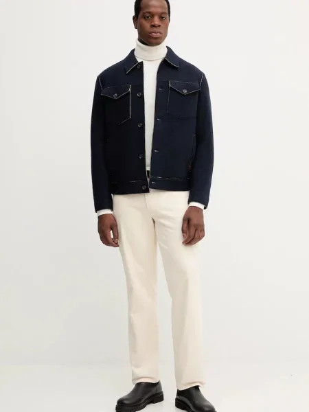 Tommy Hilfiger sweter z domieszką kaszmiru lekki z golferm beżowy