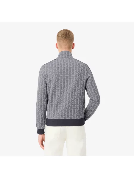 Lacoste Kurtka Dresowa Paris Z Zamkiem I Jacquard szary