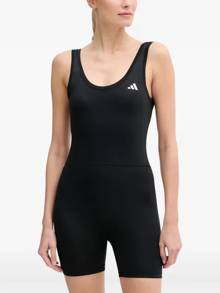 Komplet dresowy Adidas koronkowy sznurowany w paski różowy