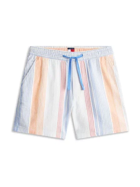 Tommy Jeans Kalhoty modrá / oranžová bílá