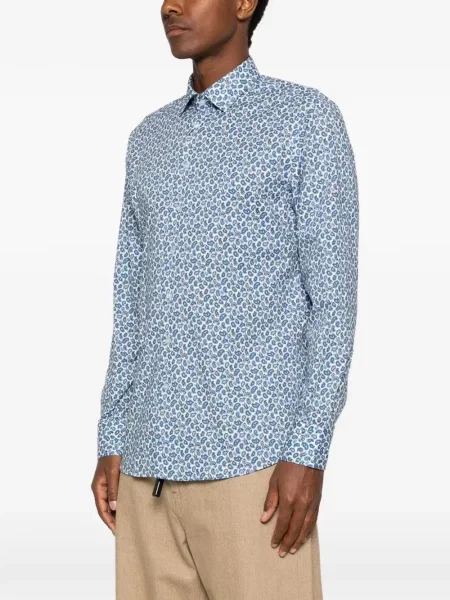 Cămașă Etro cu imagine cu model paisley albastru