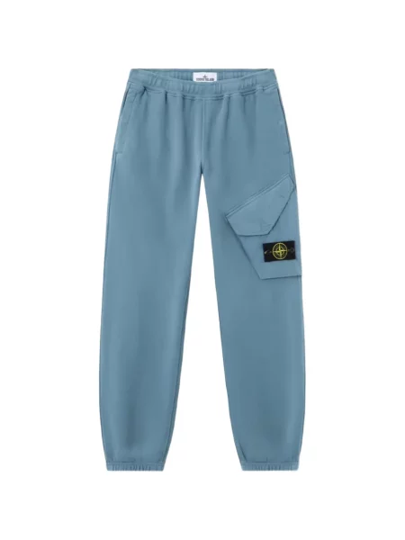 Hanorac din fleece Stone Island din fleece cu strasuri albastru