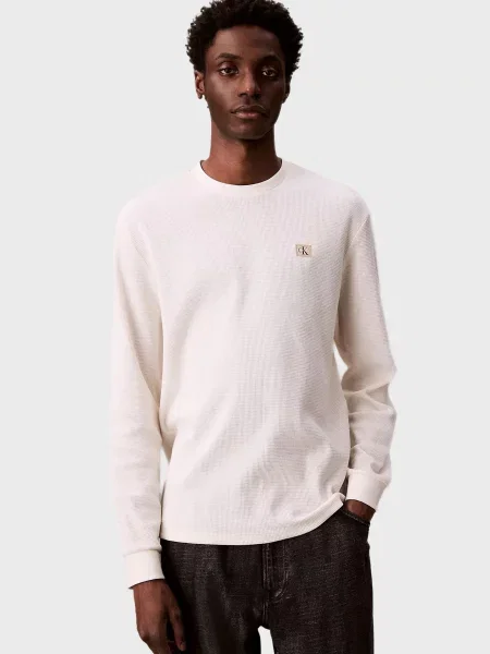 Лонгслів Calvin Klein Jeans білий