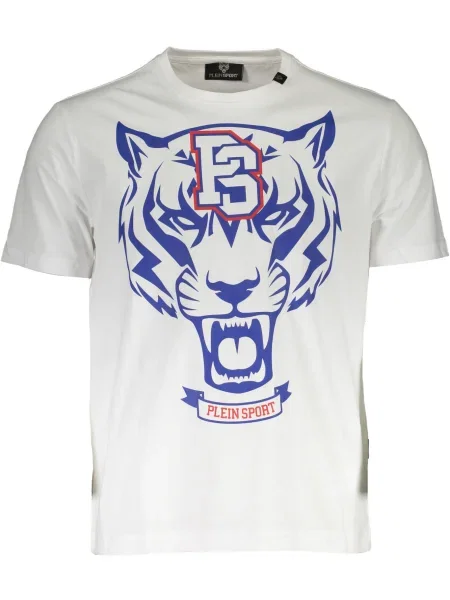 Krátké tričko Plein Sport s krátkými rukávy bílé