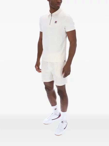 Tricou polo Fila cu autograf alb