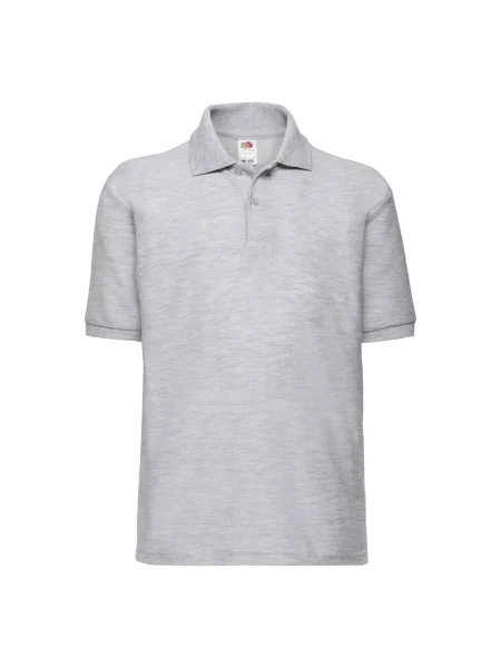 Tricou polo copii Fruit Of The Loom gri
