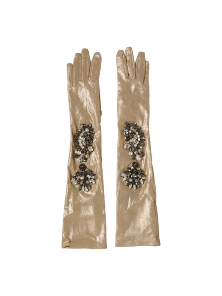 Rękawiczki Dolce And Gabbana beżowe