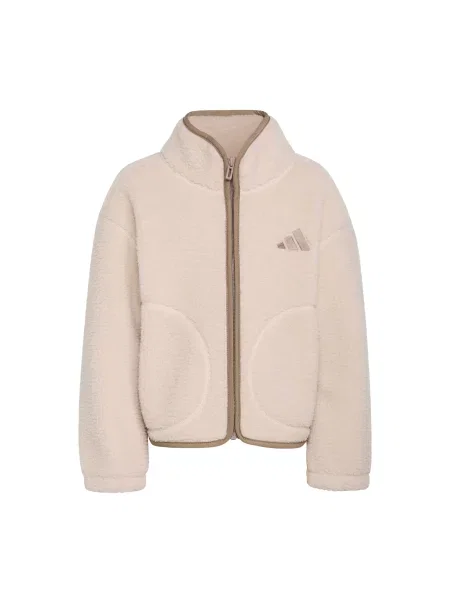 ADIDAS SPORTSWEAR Ζακέτα φλις κρεμ / σκούρο μπεζ