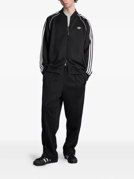 Blugi Adidas cu broderie plasă alergare negru